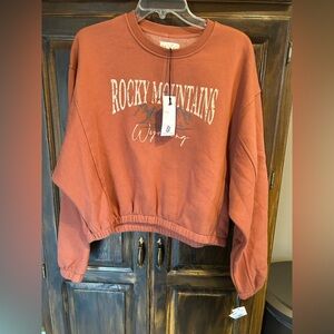 Dry Goods Rust Rocky Mountains Sweater NEW